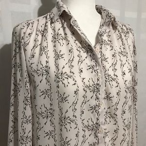 H&M floral button down blouse